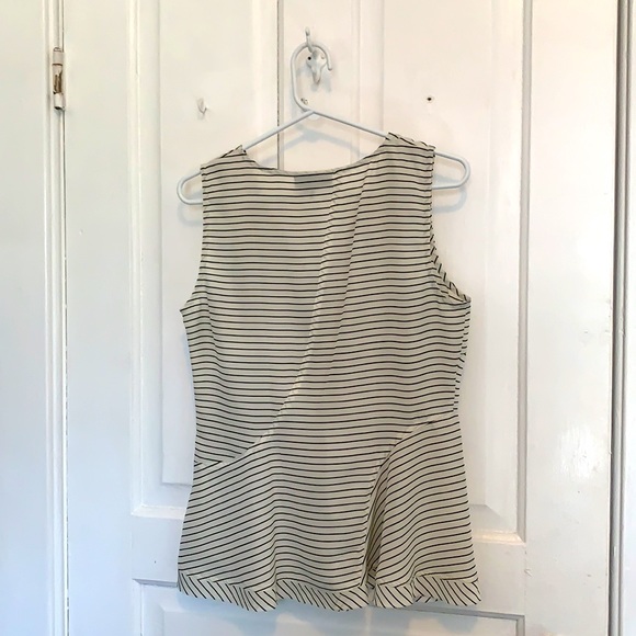 NWOT DKNY striped peplum blouse - Picture 3 of 3